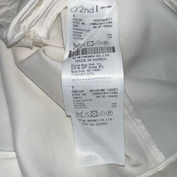 NWT O’2nd NY classic Cream Sleeveless Blazer Vest Sz 6 $670 - Picture 6 of 8